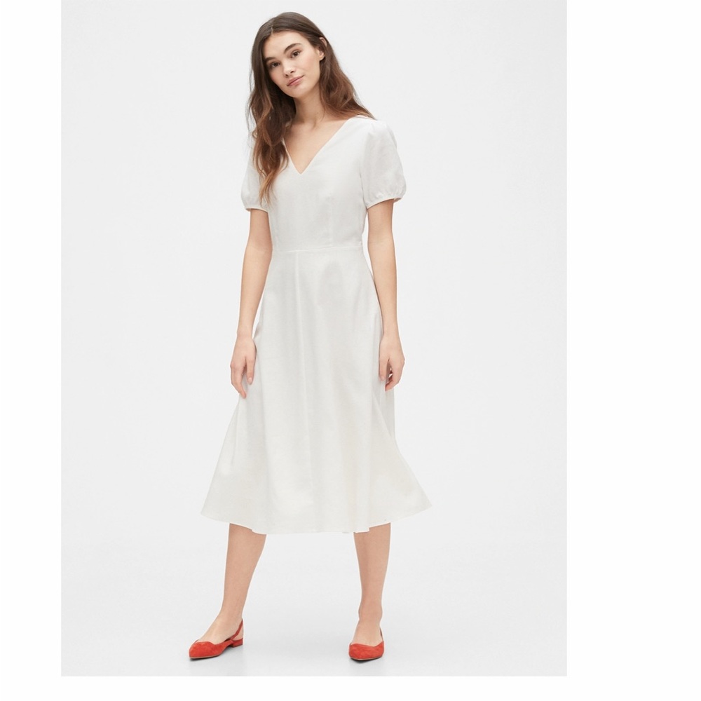 GAP LINEN WHITE DRESS
